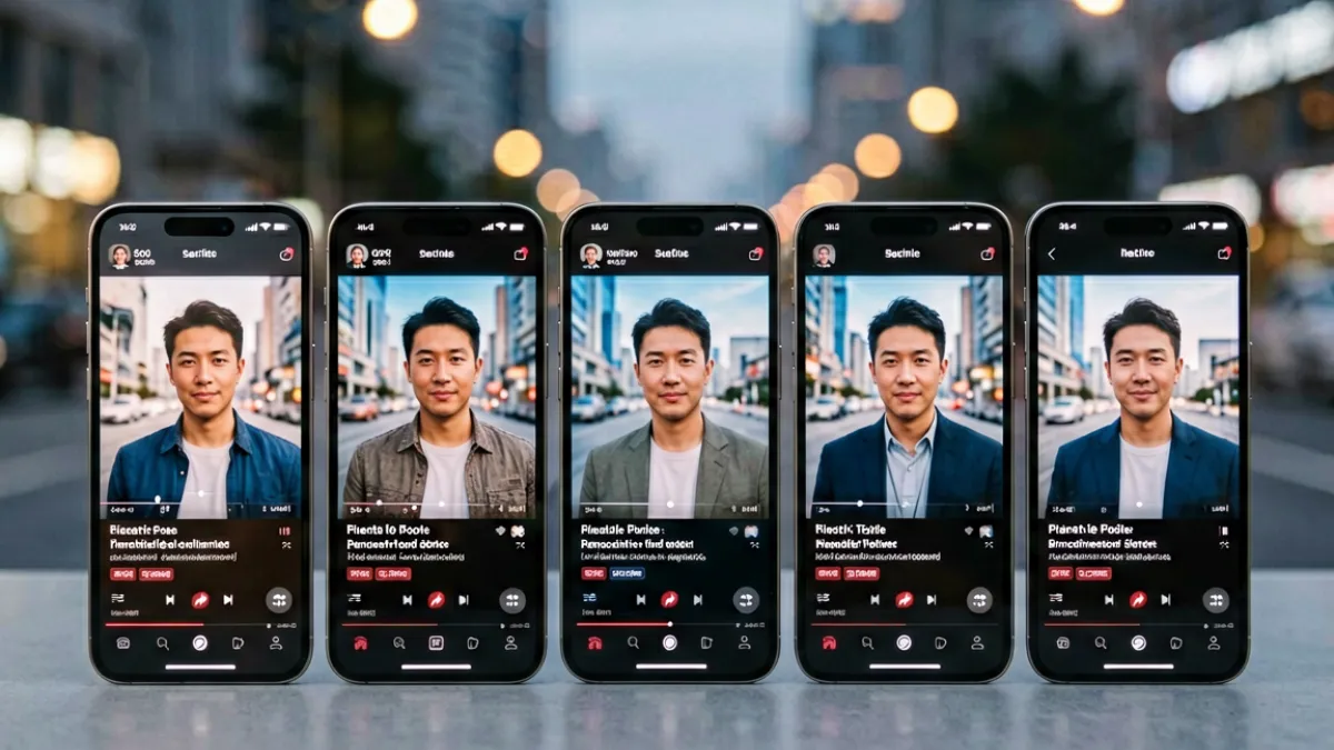 爱搞视频最新动态栏目配图，多个短视频平台的界面并排显示，体现行业生态多元竞争格局